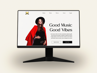 Musician Landing Page Design design graphic design landing page landing page design ui uiux web page web page design website website design