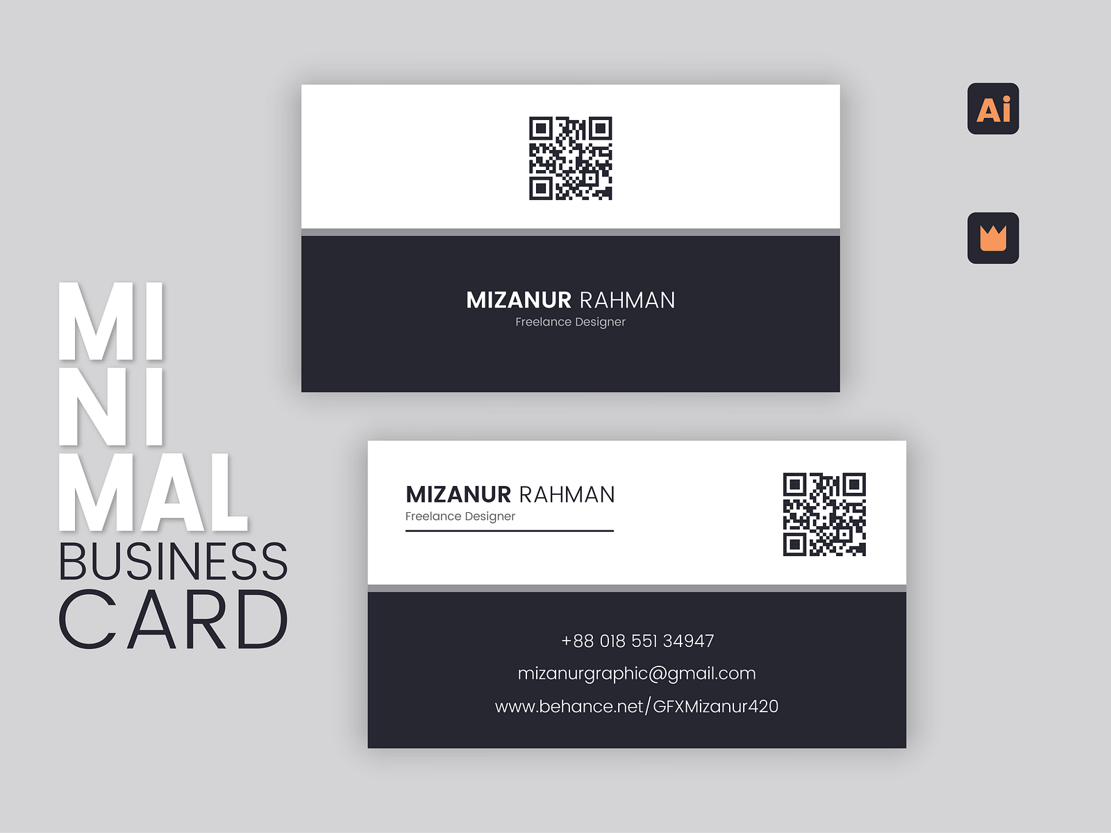 Minimal Businesscard Design 2023 by Arnold Mizanur on Dribbble