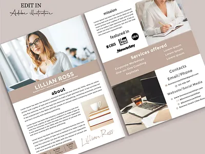 Influencer media kit template design branding business cluv design epk family fashion graphic design illustration influencer kit mediakitdeisng music party personalizadoscriativo personalizamos presskit social tour