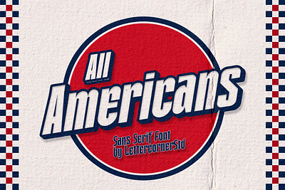 All Americans Font badge branding cloud design dreams font font design illustration logo ui