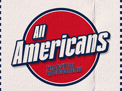 All Americans Font badge branding cloud design dreams font font design illustration logo ui