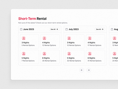 Short Term Rental Section for a Villa Booking Website hotel booking website landing page landing page design rent rent ui rental ui ui design villa villa booking web design