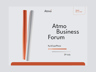 Atmo Forum Page Design business exhibition forum industrial landing page visit web