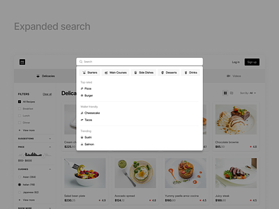 Search app clean design minimal product search ui ux