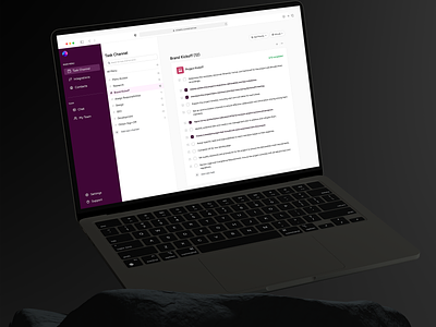 Channel Task Webapp channel checklist task dashboard dashboard mockup design system double sidebar filter information architecture line through project list project management saas table task complete task management ui design ux design webapp