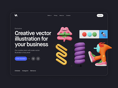 Ui concept creative design graphic design illustration landig page landing minimalism ui иллюстрация