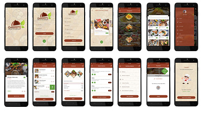 Granny's Restaurant app design branding food delivery app graphic design mobile uiux