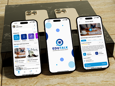 EDUTALK - E-learning Educational Platform App app branding ui user interface