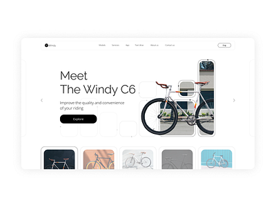 Website design for Selling Bicycles 🚲 adobe xd bike branding design e comerce ecomerce figma illustration minimalism presentation sales ui uiux design ux vector web webdesign