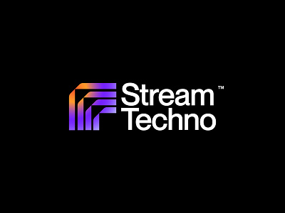 StreamTechno™— Logo Design brand brand identity branding clean concept design graphic design illustration lettermark logo logomark logotype minimal modern music typography ui visual identity