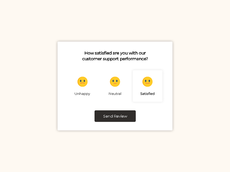 Feedback UI Design by Redis Madani on Dribbble