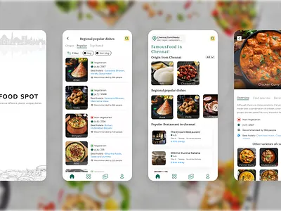 Food Spot app application food foodapp ui uidesign uiscreens ux