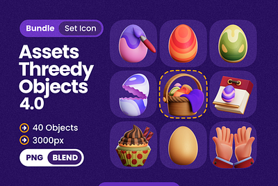 MHK Project Design : Easter Egg Day Objects carrot day easter easter day egg egg day hand icon illustration paint egg