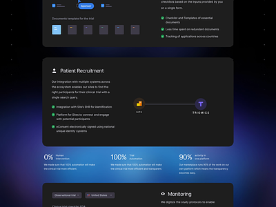 Triomics - Tech Section 02 3d animation branding graphic design logo motion graphics timeless udhaya ui webdesign