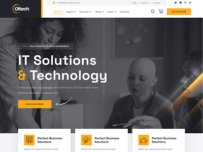 Oitech - Technology IT Solutions Joomla 4 Template agency branding business design developer envato envatomarket freelancer graphic design itservice joomla joomla4 language responsive rtl software startup technology themeforest webdesign