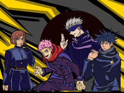 jujutsu kaisen :)) design graphic design illustration ui ux vector