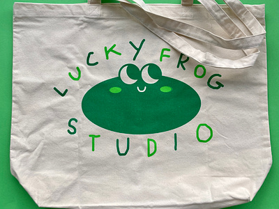 Lucky Frog Studio Tote Bag colour design editorial illustration illustration print print making screen printing