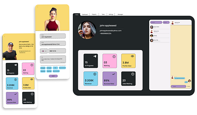 user profile chat dailyui dashboard design ui ui design user profile ux