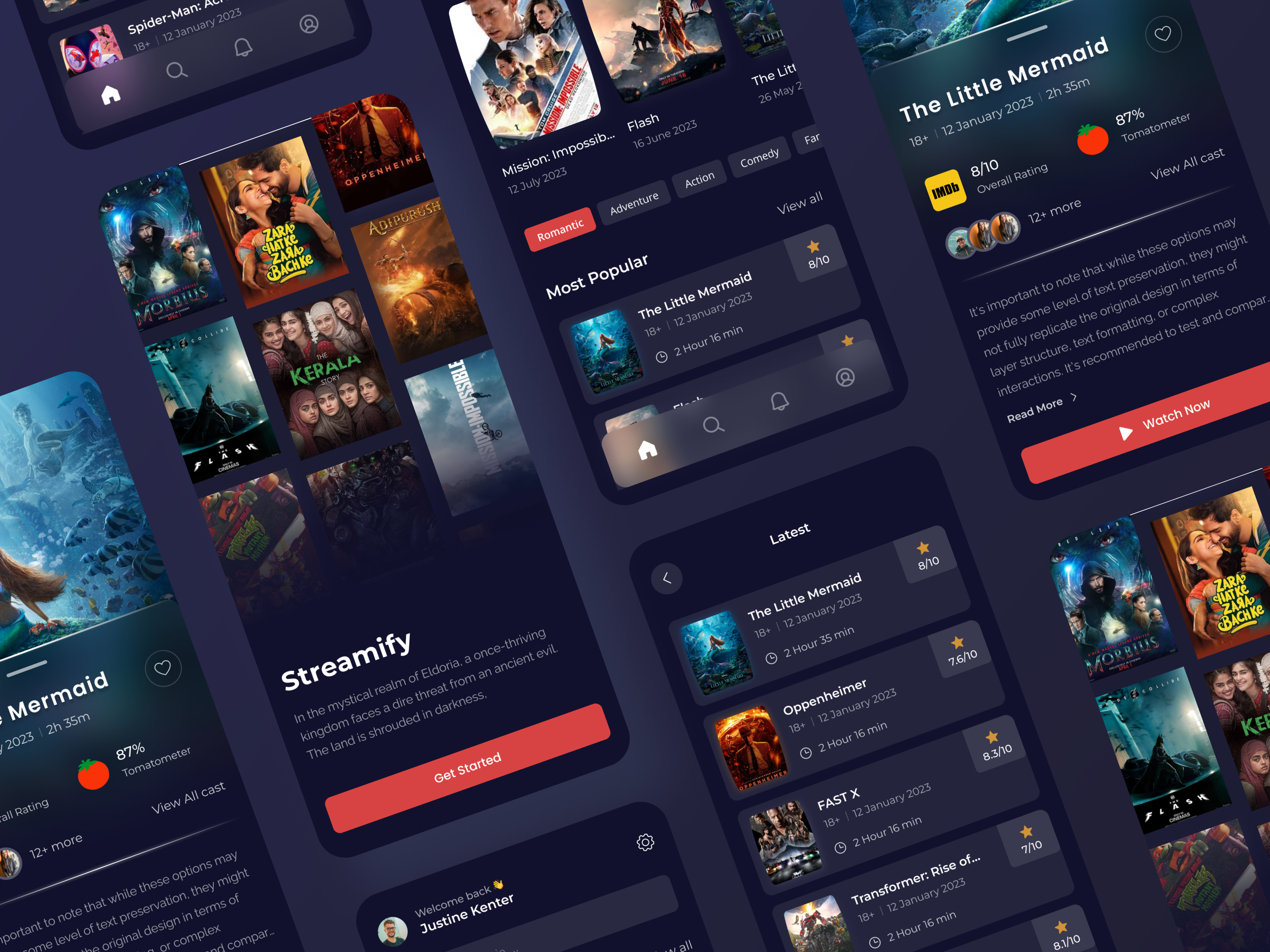 Movie Steaming App app dark design ios live mobile mobile app mobile design movie app netflix platform steaming app.video stream stream app streamer streaming ui ui ux ux video