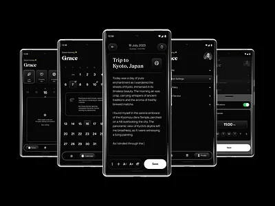 Minimal Journal App - Concept app app design design diary journal personal ui ui design ux