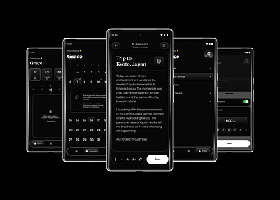 Minimal Journal App - Concept app app design design diary journal personal ui ui design ux