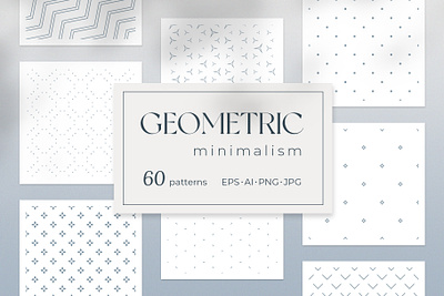 Geometric minimalism - 60 seamless patterns background basic design geo geometric geometry graphic illustration minimalism minimalist pattern pattern collection seamless seamless patterns set simple pattern vector