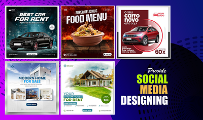 Social Media Design. animation branding canva graphic design illustration logo social media poster ui ux