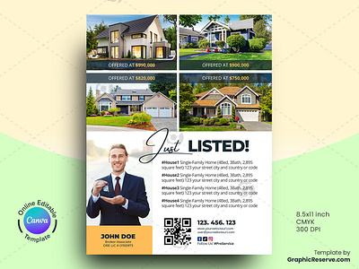 Listed Real Estate Broker Canva Flyer canva canva flyer flyer home for sale flyer house for rent flyer just listed just listed real estate flyer real estate real estate broker canva flyer real estate canva flyer real estate flyer real estate for rent canva flyer real estate for sale canva flyer