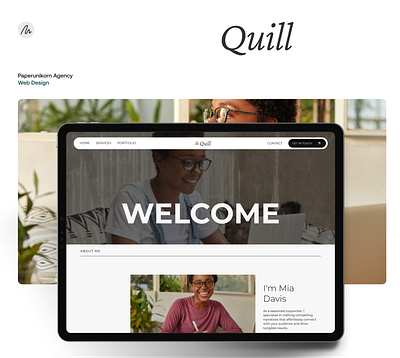 Quill | Webflow Portfolio Website Template design development figma ui webflow design webflow template