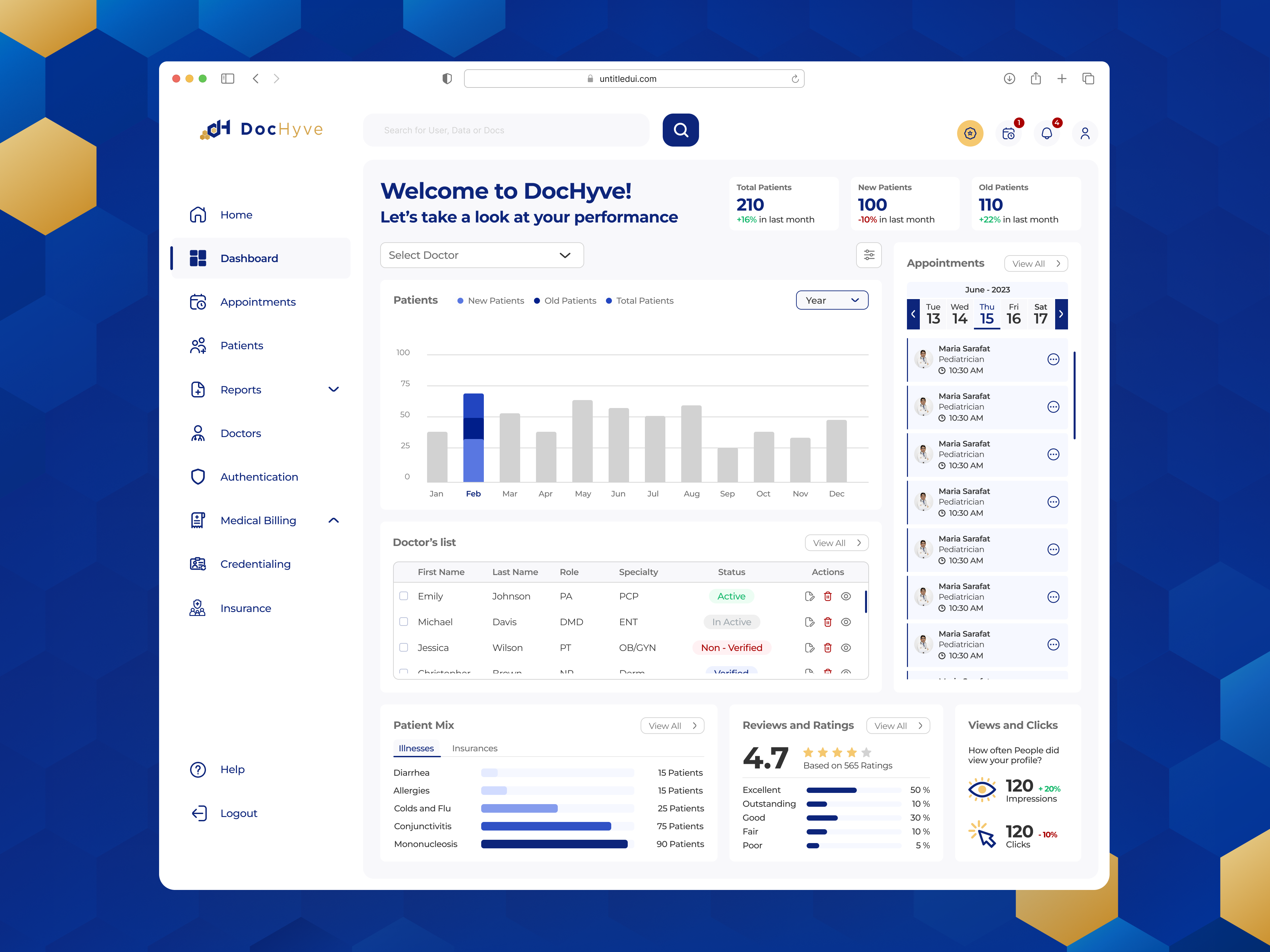 DocHyve app design graphic design logo ui ux vector