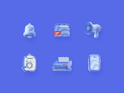 Blue 3D Icon Pack 3d 3danimation 3dart 3dmodeling blender3d illustration