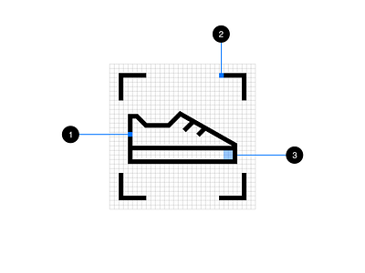 adidas Runtastic icon system, Try on AR icon adidas ar grid icon icon design icon system icons outline pixel runtastic sneaker try
