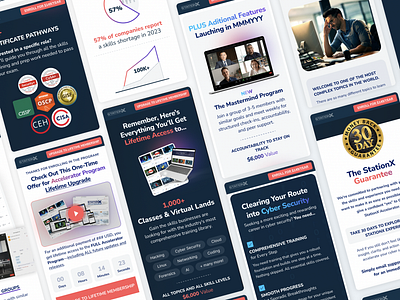 Cyber Security Training & Career Development Landing Page Design graphic design landing page web design website