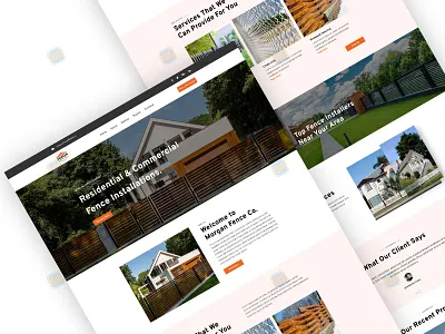 Responsive Landing Page Design For Fence Service - Morgan Fence brand branding creative design fence fencing firm graphic design homepage illustration landingpage logo minimal responsive site ui ui ux web web page webdesign
