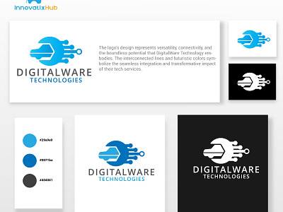 Technology Logo - Digitalware branddesigner branding design digitalwaretechnology embracethedigitalfuture excellence futuristicdesigns graphicdesigner illustration innovatixhubdesigns learnlogodesign logo logo mark logodaily logodesign logodesigners logoprocess logosai minimalist logo vector