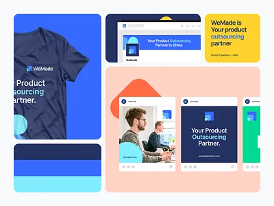 WeMade - Visual Identity Design ai brand brand guidelines brand identity branding icon identity illustration logo logotype marketing mockups outcraft agency product saas strategy supply chain tech ui visual identity