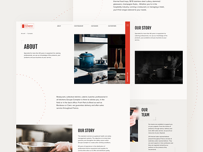Ergonomic pages for Groupe Comptoir branding design graphic design website