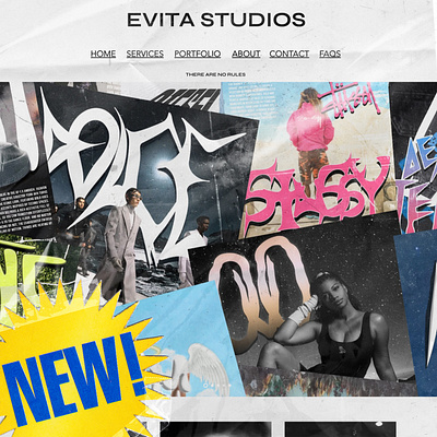 Evita Studios New Website branding graphic design illustrator lettering typography ux wix