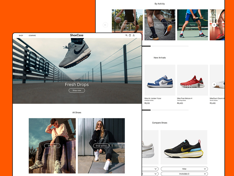 ShoeCase | Responsive Website Design by Nerica Fernando on Dribbble image.