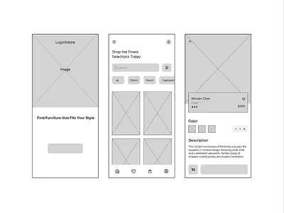 Wireframe to UI design mobile ui uidesignprocess wireframe