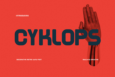 Cyklops Decorative Retro Sans Font animation branding design font fonts graphic design logo nostalgic