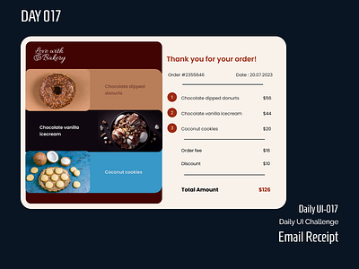 Email Receipt app dailyui day 017 design email receipt figma ui uiux
