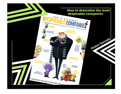 How to determine the most despicable companies - poster design graphic design