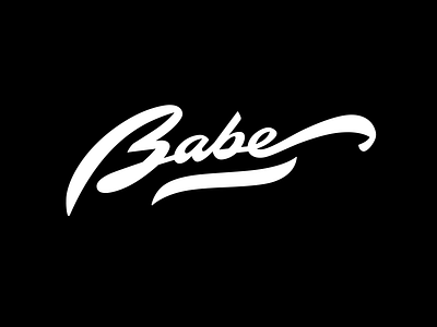 Babe animation app babe bold branding calligraphy custom elegant flow fun identity lettering logo script solid strong swoosh type ui unique