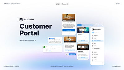 Atmosphere TV Customer Portal UX/UI Redesign atmosphere tv change channels channel management channels clean customer portal management modern tv ui ux uxui