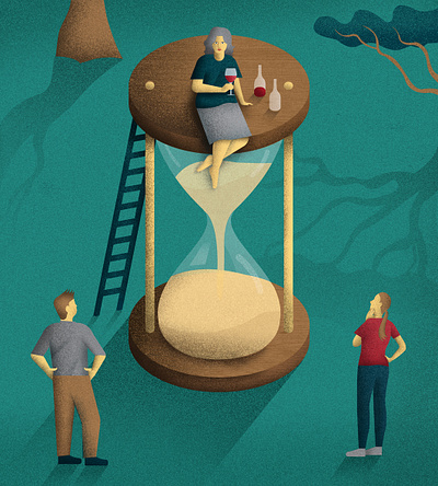 Lost Time art conceptual digital illustration vector