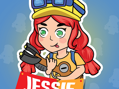 Brawl Stars Jessie Fanart design graphic design illustration vector