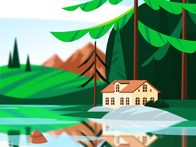 Landscape illustration vector