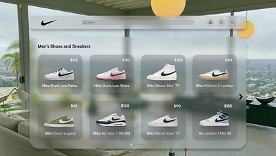 Nike App - Apple Vision Pro apple apple vision pro ar augmented reality branding design nike tech ui userexperience ux uxui