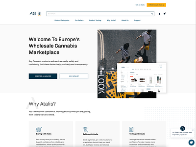 Atalis b2b cbd design ecommerce logo marketplace ui ux